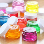 SATINIOR 12 Pack 1 oz Plastic Container Jars with Lids Round Clear Travel Cosmetic Container Slime Jars for Toiletries, Lotion, Cream, Ointments, Makeup, Rhinestone, Samples, Kitchen Storage(White)