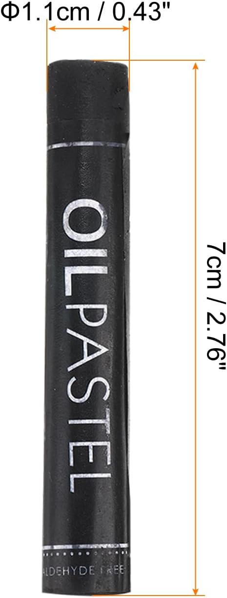 PATIKIL Black Oil Pastels, 12Pcs Soft Oil Crayons Creamy Pastels Stick Art Supplies for Art Painting Drawing Blending Graffiti for Artists Beginners