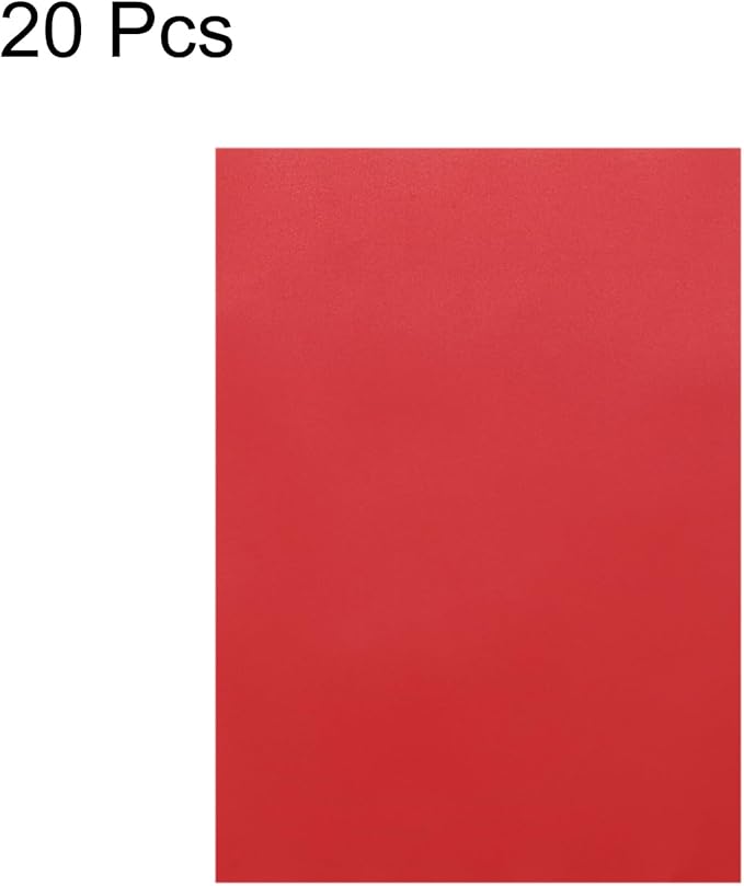 MECCANIXITY Colored Vellum Paper, 20 Sheet Deep Red Transparency 11.7 x 8.2 Printable Vellum Paper, Translucent Vellum Sheets for Printing Wedding Invitations, Ink Jet Laser Printer