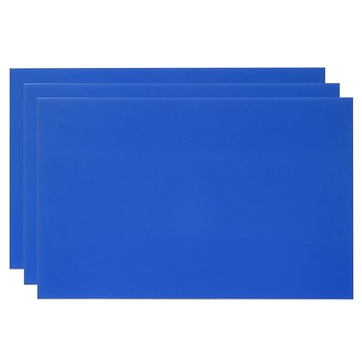 PATIKIL 8x12 Inch Anodized Aluminum Sheet Metal, 3Pcs Laser Plates Engraving Blanks 0.5MM Thin Rectangle for Crafting DIY House Laser Engraving, Blue
