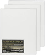 Centurion Deluxe Professional Oil Primed Linen Canvas Panels - 11x14-3 Pack of Linen Canvases for Painting, Artwork and More