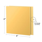 2 Pcs Brass Sheet, 6" x 6", 24 Gauge(0.5mm) Thickness, No Scratches, Film Attached Brass Plates
