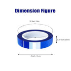 2 Rolls 10mm x16m(52FT) Blue Heat Tape High Temperature Heat Resistant Tape Heat Transfer Tape for Heat Sublimation Press Vinyl,No Residue