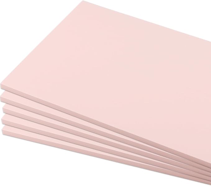 5 PCS Pink A4 Rubber Carving Blocks, 8.3 x 11.8 Inch Large Stamp Carving Blocks, Soft Rubber Stamping Block, Linoleum Blocks for Printmaking, Engraving Crafts