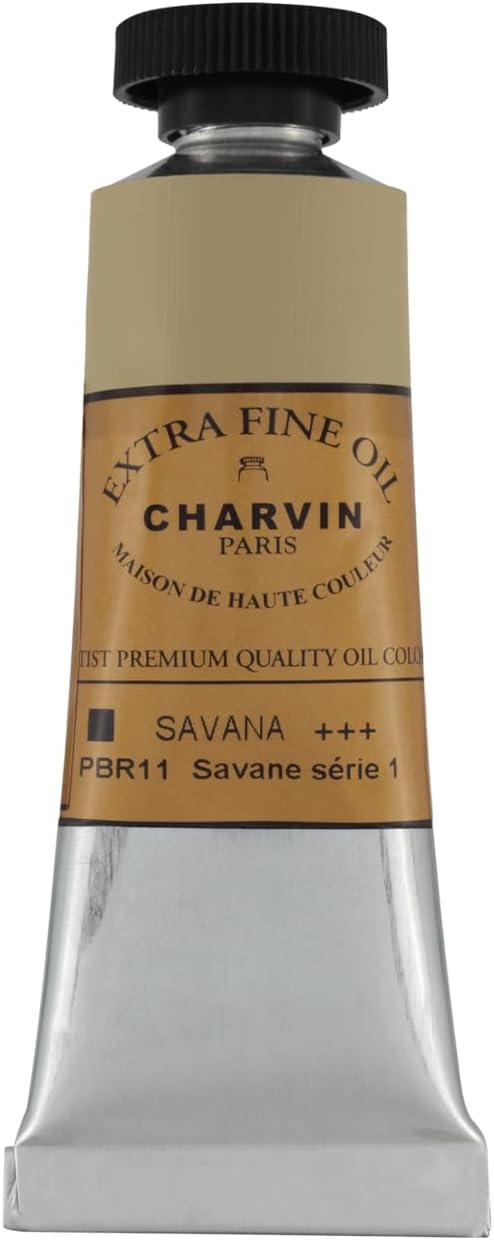 Charvin Extra Fine Oil Paint, Savannah 20 ml - Triple-Milled, Rich Texture, Poppy Oil-Based, Light-Fast, Handmade, Archival Quality