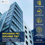 Rockrose Professional Window Tint for Home – One Way Privacy Window Film for Home Offices Heat Blocker Reflective Adhesive Mirror Tint with 99% UV Block – Silver 12in x 100FT