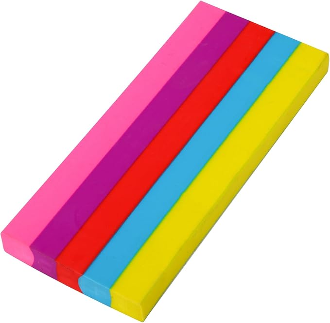 AmoreAngel Crafts 1Big Block Rainbow Pencil Erasers, Large Erasers, Dividable into Small Pieces for Detailing, Sketching, and Office Use