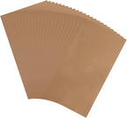 MECCANIXITY 50 Sheets Heat Reactive Foil, 20x29cm Coffee Foil Transfer Sheets Toner Reactive Foil Transfer Foil Sheets Hot Foil Stamping Paper for Crafts DIY Cardmaking Album Decoration