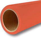 Yizhily Seamless Photography Photo Backdrop Background Paper Roll for Photoshoot 53 inches Wide x 16 feet Long, Bright Orange