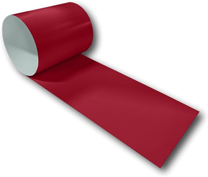 Eagle 1-24 Gauge KYNAR 500 Sheet Metal Flashing Rolls-10 FT Long-Heavy Duty-Commercial Grade-Roofing Flashing, Fascia Cover, Coping Cap-Multiple Sizes (30" x 10 FT, Regal Red)