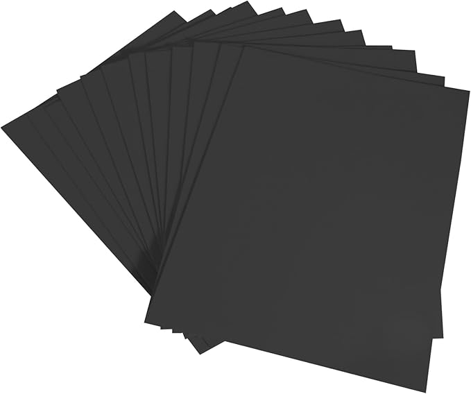 QIDIWIN EVA Foam Craft Sheets - 9x12 Inch 2mm Thick Versatile Non-Adhesive Foam for DIY, Cosplay, Scrapbooking, Classroom Projects - Durable, Flexible, Perfect for Crafting, 12 Pack(Black)