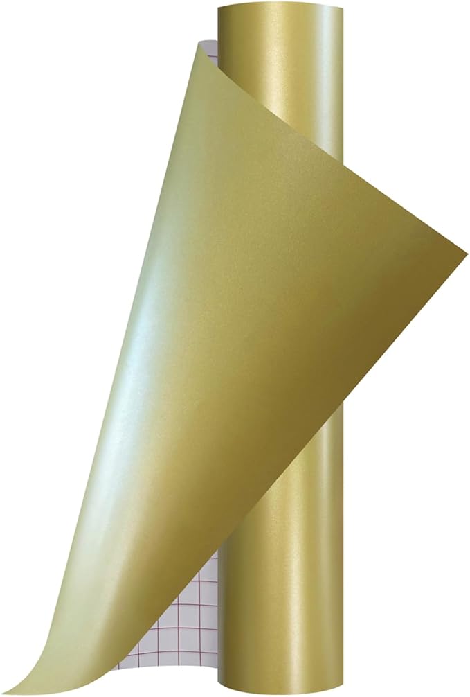 Ant Smart Adhesive Permanent Vinyl Compatible with Cricut Explore and Maker Series Without Cutting Mats, Create DIY Projects, Decals, Stickers & More (Gold, 13inch x 5ft)