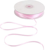 HUIHUANG Solid Color Satin Ribbon 1/8 inch x 100 Yards Roll Ribbon Light Pink Thin 1/8 Satin Ribbon for Crafts Sewing Baby Shower Decor Gift Wrapping (Light Pink)