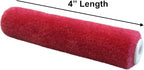 Premium 4-Inch Mohair Mini Paint Roller 6pc Set. 4" Mini Roller Frame + 5 Pack, Lint-Free & Shed-Resistant for Smooth Finishes – Ideal for Cabinets, Trim & Doors – Works with All Paints & Stains