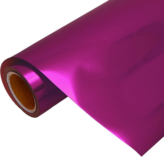 Threadart Metallic Foil Cherry Heat Transfer Vinyl Film | Custom Cut Roll 20" Wide by The Yard | Compatible with Venture Explore and Maker, Silhouette Cameo, & Large Format Cutters