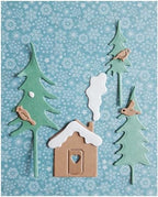 Metal Cutting Dies DIY Embossing Stencil Template Scrapbooking Card Making Mold Photo Album Arts Crafts Tools (Christmas Tree House-8.4x7.2cm)