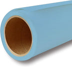 Yizhily Seamless Photography Photo Backdrop Background Paper Roll for Photoshoot 53 inches Wide x 16 feet Long, Lite Blue