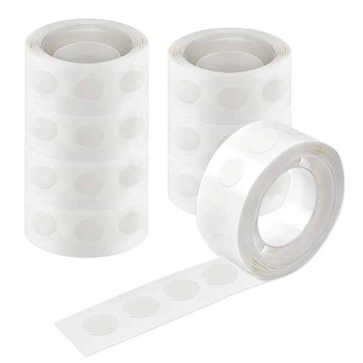 UPINS Glue Points Dots, 800Pcs Balloon Glue Adhesive Dots Double Sided Removable Glue Tape Dots for Balloons Crafts Decoration, 10 mm