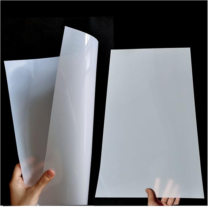 10 Pack 7.5 Mil Blank Stencil Sheets 12 x 24 inch Mylar Sheet Milky Translucent PET Blank Stencil Making Sheet Blank Mylar Templates for DIY Art Craft, Cricut, Silhouette, Template Material