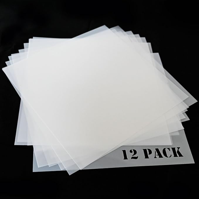 EGOSKY 12Pcs 7mil Blank Stencil Sheets, 12 x 12 inch Mylar Template Stencil Material for Make Your Own Stencil