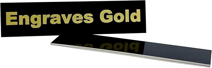 Blank Metal Plates for Laser Engraving - 4 Pack | Aluminum Sheets 0.020" Thick | CO2, Diode, Fiber Laser Compatible | Multiple Sizes & Colors (Black (engraves gold), 2x8.25 inch)