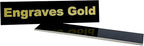 Blank Metal Plates for Laser Engraving - 4 Pack | Aluminum Sheets 0.020" Thick | CO2, Diode, Fiber Laser Compatible | Multiple Sizes & Colors (Black (engraves gold), .75x3 inch)