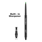 Smudge Proof Eyeliner, Waterproof Retractable Eye liner with Brush, Matte and Shimmer Eyeliner Pencil, Creamy Texture, Long lasting & Smooth,07 Celery Matte