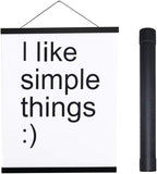 Artmag Magnetic Poster Hanger Frame, 35x25 35x24 35x48 Light Wood Wooden Magnet Canvas Artwork Print Poster Hangers Frames Hanging Kit (Black, 35")