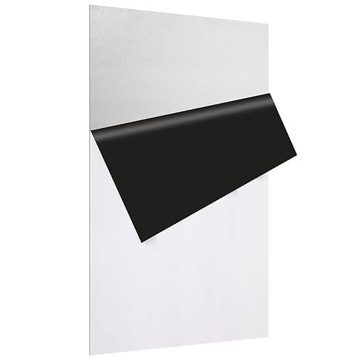 430 Stainless Steel Sheet Metal 10" x 17" x 1/32" Inch Metal Plates for Magnetic Mount Board Wall 20GA(0.80MM) 430 Stainless Steel Shim Stock Plates Metal Sheets for Crafting, Kitchen DIY, Office