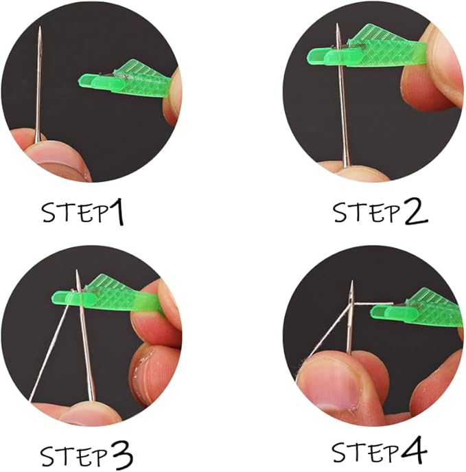 Mayfancy Upgraded Automatic Needle Threader Fish Type, Quick Self-Threading Tool for Sewing Machines,Easy-Use Loop Threader for Beginners and Pros (10)