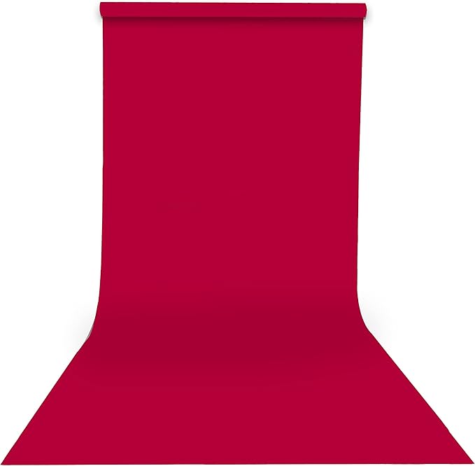 Yizhily Seamless Photogrphy Background Paper, Paper Backdrop Roll for Photoshoot, 53" x16', Scarlet