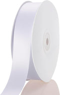 1 Inch White Ribbon, 50 Yards Craft Polyester Satin Ribbon Perfect for Gift Wrapping, Handmade Roses, Wedding Party Decorations and DIY Crafts