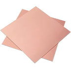 2 Pieces 99.9% Pure Copper Sheet, 4" x 4",18 Gauge(1mm) Thickness, Film Attached Copper Plate, Great for Jewelry, Crafts, modelers