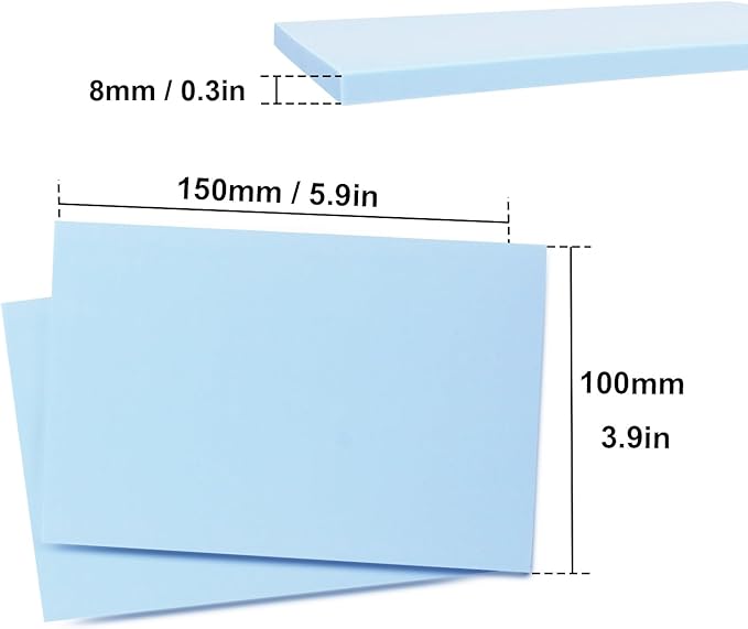 25 Pcs 4"x6" Rubber Carving Blocks, Linoleum Blocks, Stamp Carving Blocks for Printmaking, Linocut Artists, Crafts and More,(Sky Blue) by KUKLIPJIM.