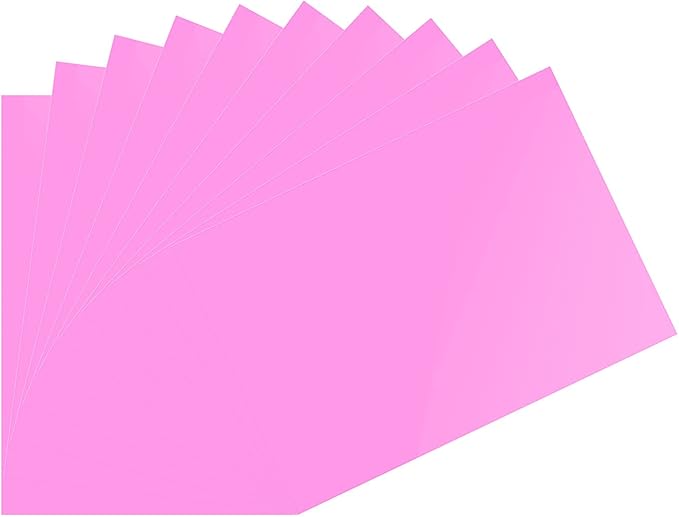 DMiotech 10Pcs Correction Gel Light Filter Overlay Transparent Plastic PVC Sheets Pink for Photo，Film,Video