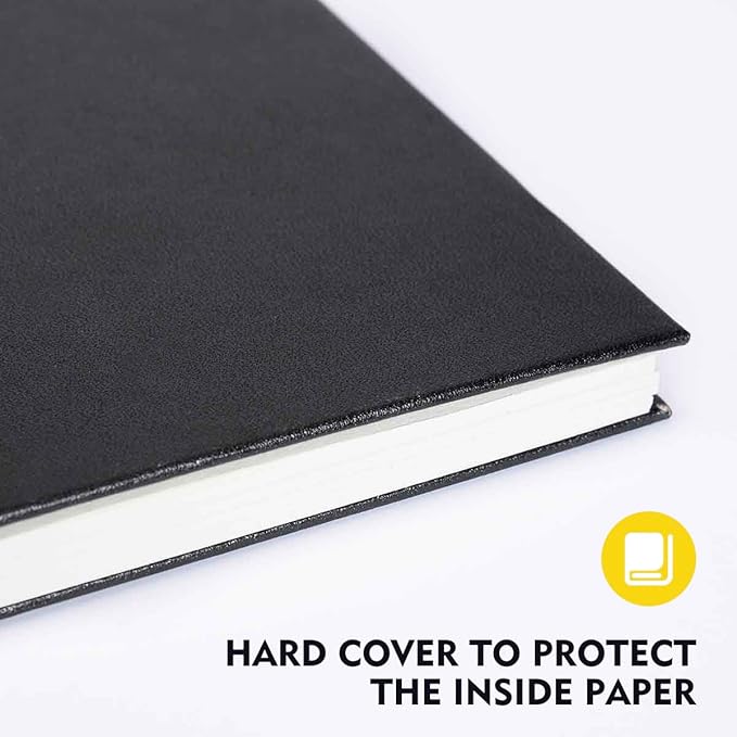 CONDA 9"x12" Double-Sided Hardbound Sketchbook, 60 Sheets, Heavyweight Hardcover Sketchbook, Spiral Sketch Pad, Durable Acid Free Drawing Paper for Drawing Painting