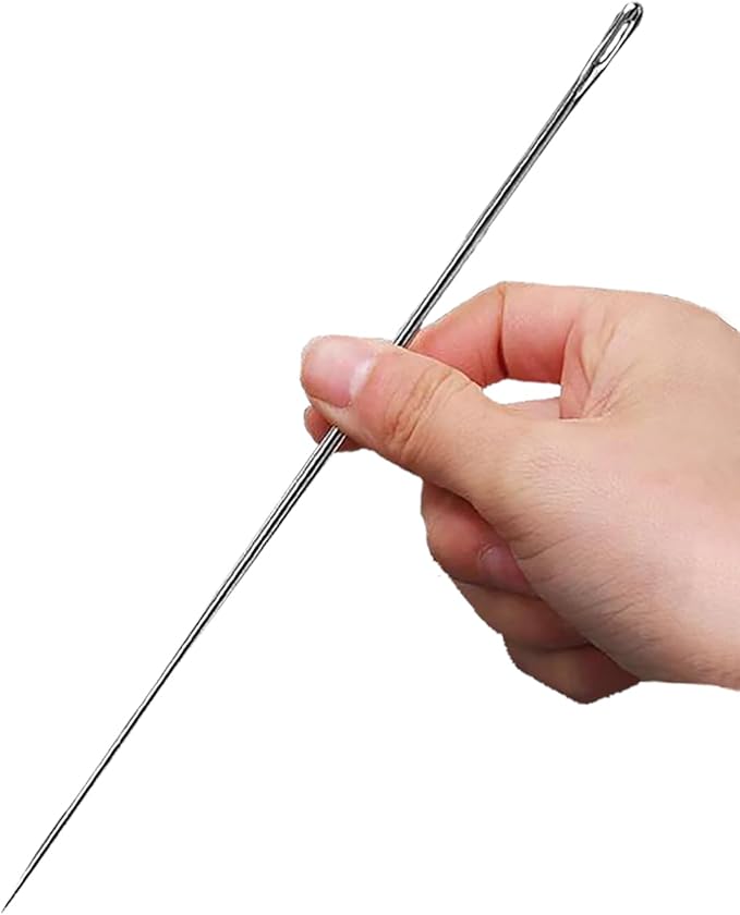 10" Professional Upholstery Needle 25cm length 3mm thickness, Big Eye Hand Sewing Needles for Stitching and Crafting Projects