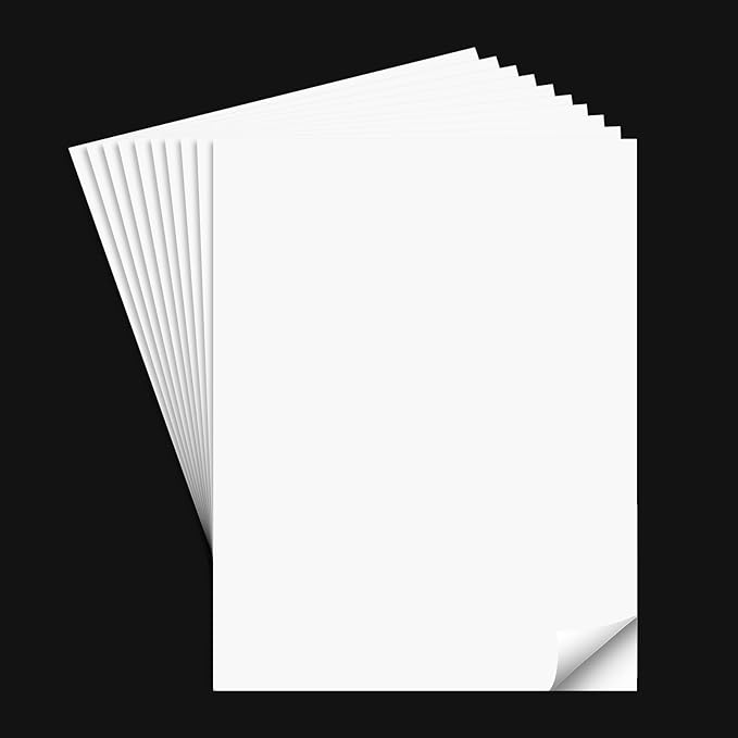 MEARCOOH 3mm Self Adhesive Foam Sheets Crafts, White 9x12 Inch Sticky Eva Foam Paper for Crafts Cardmaking Cushion Embroidery Classroom Stamp Crafts