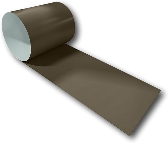 Eagle 1:24 Gauge KYNAR 500 Sheet Metal Flashing Rolls-10 FT Long-Heavy Duty Pre-Finished Rolls-Commercial Grade-Roofing Flashing, Fascia Cover, Coping Cap-Multiple Sizes (24" x 10 FT, Medium Bronze)