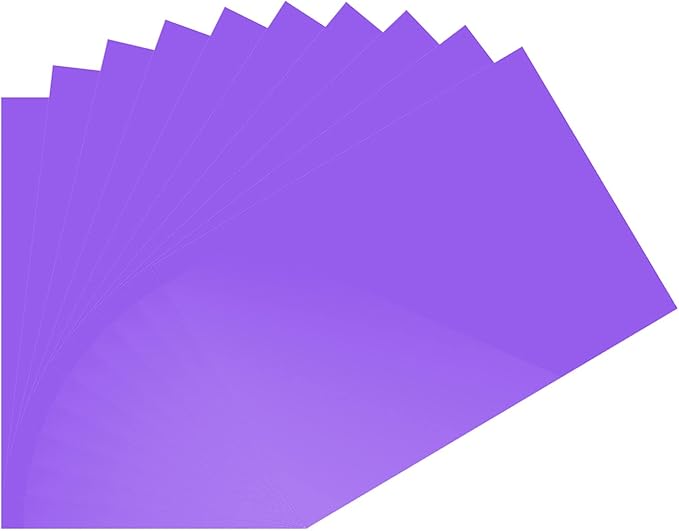 DMiotech 10Pcs Correction Gel Light Filter Overlay Transparent Plastic PVC Sheets Purple for Photo，Film,Video