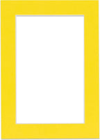 6x8 Mat for 8x10 Frame - Precut Mat Board Acid-Free Yellow 6x8 Photo Matte Made to Fit a 8x10 Picture Frame, Premium Matboard for Family Photos, Show Kits, Art, Picture Framing, Pack of 1 Mat