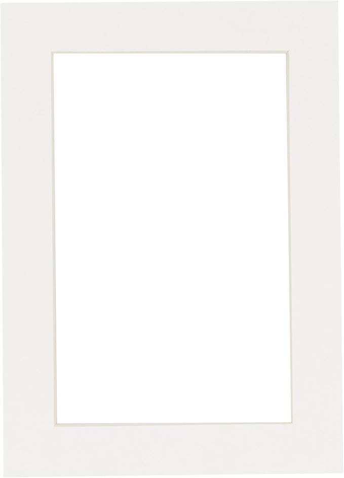 6x8 Mat for 8x10 Frame - Precut Mat Board Acid-Free Textured White 6x8 Photo Matte Made to Fit a 8x10 Picture Frame, Premium Matboard for Family Photos, Show Kits, Art, Picture Framing, Pack of 1 Mat