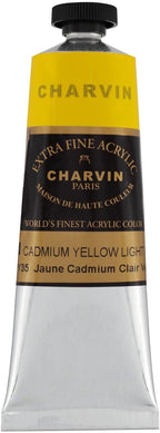 Charvin Extra Fine Professional Acrylic Paint - Cadmium Yellow Light Genuine, 60ml Tube, Triple-Milled, Lightfast Pigments, Open Stock Artist Acrylic Paints in Nature-Inspired Hues