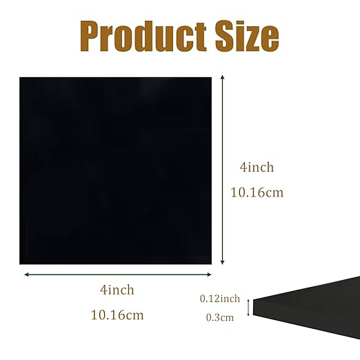 4 Pieces Anti Vibration Pads 1/8 in Thick X 4 in X 4 in, Neoprene Rubber Pads, Hard Rubber Block for Anti-Slip, Shock Absorption, Protection