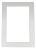 5.5x8.5 Mat for 8.5x11 Frame - Precut Mat Board Acid-Free Metallic Silver 5.5x8.5 Photo Matte for a 8.5x11 Picture Frame, Matboard for Family Photos, Show Kits, Art, Picture Framing, Pack of 1 Mat