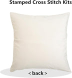 Fanxvivy Stamped Cross Stitch Kits for Adults Beginners Pillow Needlepoint Kit with Embroidery Pattern Needlework Kit Prestamped Stitches Kit 11CT Cross Stitching-Turtle Underwater World 18x18 inch
