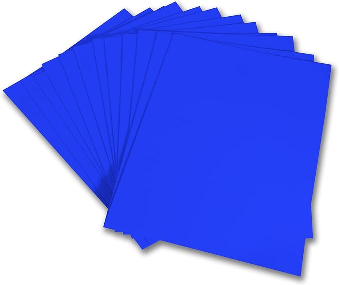 QIDIWIN EVA Foam Craft Sheets - 9x12 Inch 2mm Thick Versatile Non-Adhesive Foam for DIY, Cosplay, Scrapbooking, Classroom Projects - Durable, Flexible, Perfect for Crafting, 12 Pack(Blue)
