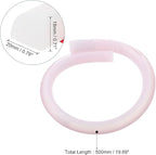 uxcell Flexible Molding Trim, 20 Inch Flexible Quarter Round Molding Silicone Peel and Stick Trim Self Adhesive Shower Water Barrier for Corner Decor Bathroom Kitchen, Transparent