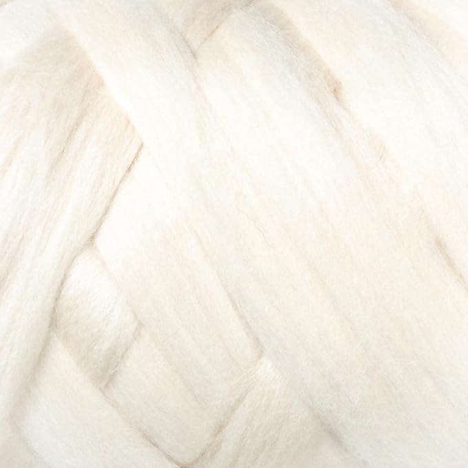 Natural Wool Bulk roving, 4 lb. Best Wool for Spinning, arm Knitting, Felting, Chunky Blankets and Tapestry. Natural Colors, un-Dyed. (Ecru, 4 lb)