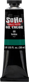 Soho Urban Artist Oil Paint - Viridian, 50 ml Tube - Best Valued Oil Colors for Painting, Excellent Pigment Load